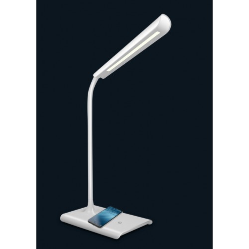 Led desk lamp with wireless charging