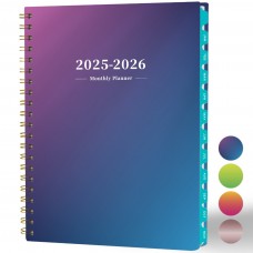 Ymumuda 2025 Planner - Monthly Planner 2025-2026, JAN.2025 to DEC.2026, 8.5" x 11", Large Planner with Spiral Bound, Perfect for School & Office Schedule, Blue & Purple