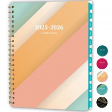 Ymumuda 2025-2026 Monthly Planner - 2 Year Monthly Planner, JAN.2025 to DEC.2026, 8.5" x 11", Large Planner with Spiral Bound, 24 Coated Tabs, Perfect for School & Office Schedule, Orange