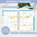 Ymumuda 2025 Planner, 12-Month Daily Weekly Monthly Planner from JAN.2025 to DEC.2025, 8.4" X 6", Spiral Planner Notebook with Stickers, Elastic Closure, Inner Pocket - White Floral