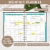 Ymumuda 2025 Planner, 12-Month Daily Weekly Monthly Planner from JAN.2025 to DEC.2025, 8.4" X 6", Spiral Planner Notebook with Stickers, Elastic Closure, Inner Pocket - Black Golden