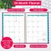 Ymumuda 2025-2026 Monthly Planner - 2 Year Monthly Planner, JAN.2025 to DEC.2026, 8.5" x 11", Large Planner with Spiral Bound, 24 Coated Tabs, Perfect for School & Office Schedule, Gradient Deep Pink