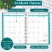 Ymumuda 2025-2026 Monthly Planner - 2 Year Monthly Planner, JAN.2025 to DEC.2026, 8.5" x 11", Large Planner with Spiral Bound, 24 Coated Tabs, Perfect for School & Office Schedule, Gradient Deep Green