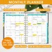 Ymumuda 2025 Planner, 12-Month Daily Weekly Monthly Planner from JAN.2025 to DEC.2025, 8.4" X 6", Spiral Planner Notebook with Stickers, Elastic Closure, Inner Pocket - Sunflower Daisy