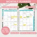 Ymumuda 2025 Planner, 12-Month Daily Weekly Monthly Planner from JAN.2025 to DEC.2025, 8.4" X 6", Spiral Planner Notebook with Stickers, Elastic Closure, Inner Pocket - Floral Ink