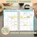 Ymumuda 2025 Planner, 12-Month Daily Weekly Monthly Planner from JAN.2025 to DEC.2025, 8.4" X 6", Spiral Planner Notebook with Stickers, Elastic Closure, Inner Pocket - Red Embroidery