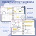 Ymumuda 2025 Planner Weekly Monthly, JAN.2025 to DEC.2025, 12 Months, 8.5" X 11", 2025 Large Monthly Calendar Planner with Spiral Bound, Excellent for School Office Supplies, Blue & Purple