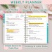 Ymumuda 2025 Planner, 12-Month Daily Weekly Monthly Planner from JAN.2025 to DEC.2025, 8.4" X 6", Spiral Planner Notebook with Stickers, Elastic Closure, Inner Pocket - Ink Floral