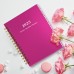 Ymumuda 2025 Planner, Weekly Monthly Planner 2025, JAN.2025 to DEC.2025, 8.4"ﾗ6", School Planner Spiral Bound for School Home Office, Deep Pink