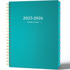 Ymumuda 2025 Planner - Monthly Planner 2025-2026, JAN.2025 to DEC.2026, 8.5" x 11", Large Planner with Spiral Bound, Perfect for School & Office Schedule, Turquoise