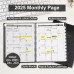 Ymumuda Daily Planner 2025 - Weekly Appointment Book Planner 2025, Daily Planner Appointment Book with 15 Minutes Increments, 8.5" x 11", Large, JAN - DEC 2025, Ideal for School Office Work Schedule - Black