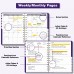 Ymumuda 2025 Planner, Weekly Monthly Planner 2025, JAN.2025 to DEC.2025, 8.4"ﾗ6", School Planner Spiral Bound for School Home Office, Purple