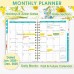 Ymumuda 2025 Planner, 12-Month Daily Weekly Monthly Planner from JAN.2025 to DEC.2025, 8.4" X 6", Spiral Planner Notebook with Stickers, Elastic Closure, Inner Pocket - Colorful Daisy