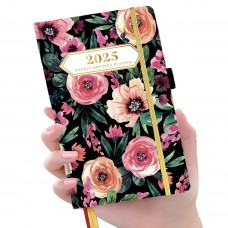 Ymumuda 2025 Pocket Planner, Weekly Monthly Planner 2025, JAN.2025to DEC.2025, 6.4ﾗ4", Mini Size for Purse, Easy to Carry, Professional Tight Binding, Small Academic Planner for Women/Girls