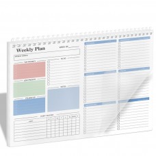 Weekly To Do List Notepad - Weekly Planner Notepad with Undated 52 Sheets, 8.5x11", Weekly To Do Pad with Habit Tracker, Perfect Work Office & School Organization for Women, Teacher, College Students