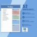 To Do List Notepad - Undated To Do List for Work with 52 Sheets, Daily To Do List Planner, Perfect Office & School Organization for Women, Teacher, College Students - Blue