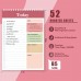 To Do List Notepad - Undated To Do List for Work with 52 Sheets, Daily To Do List Planner, Perfect Office & School Organization for Women, Teacher, College Students - Red