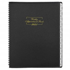 Ymumuda Daily Planner 2025 - Weekly Appointment Book Planner 2025, Daily Planner Appointment Book with 15 Minutes Increments, 8.5" x 11", Large, JAN - DEC 2025, Ideal for School Office Work Schedule - Black