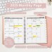 Ymumuda Daily Planner 2025 - Weekly Appointment Book Planner 2025, Daily Planner Appointment Book with 15 Minutes Increments, 8.5" x 11", Large, JAN - DEC 2025, Ideal for School Office Work Schedule - Rose Golden