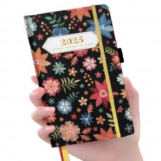 Ymumuda 2025 Pocket Planner, Weekly Monthly Planner 2025, JAN.2025to DEC.2025, 6.4ﾗ4", Mini Size for Purse, Easy to Carry, Professional Tight Binding, Small Academic Planner for Women/Girls